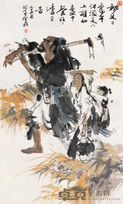 陈衍宁 丙寅(1986)年作 人物 立轴 112×67.5cm